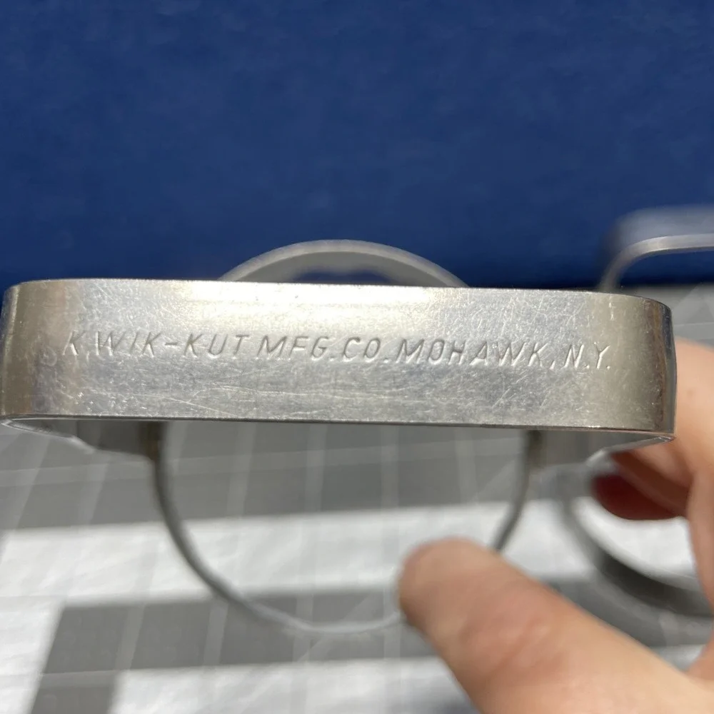 Biscuit Cutter Serrated‎ Edge Chopper Lot Of 2 Kwik-Kut MFG Co Mohawk NY
